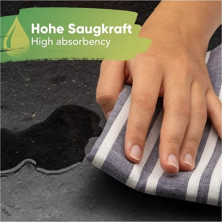 Loco Bird Geschirrtuch aus 100% Baumwolle, (Hochwertiges 4er Handtuch Set für die Küche, 45x75 cm gestreift), Geschirrhandtücher zum Abtrocknen – Bild 2