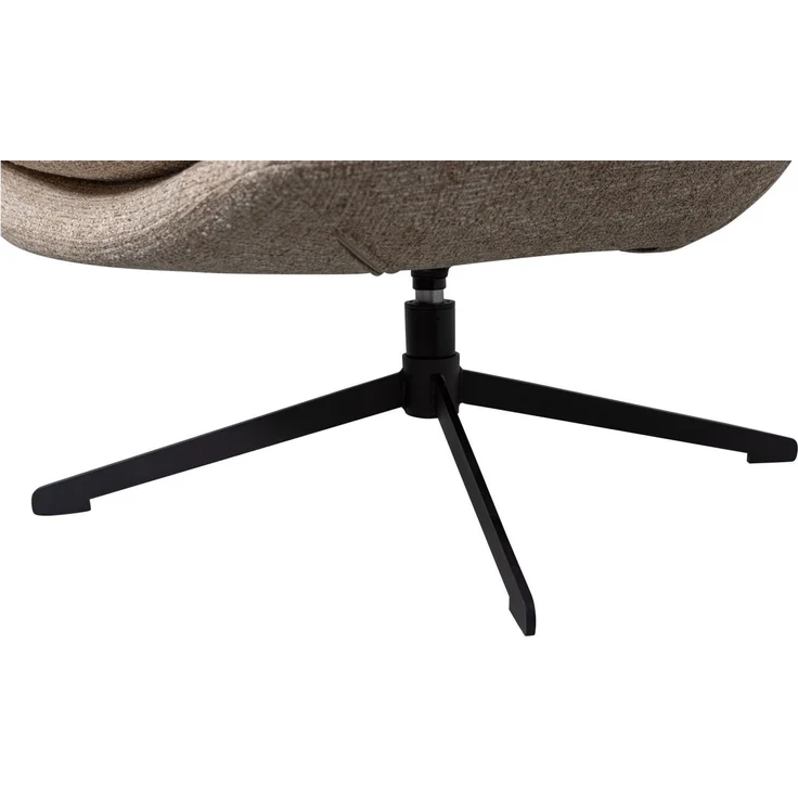 Drehsessel Milaro aus weichem Melange-Stoff, modern und drehbar, Natur, bequeme Polsterung – Bild 6