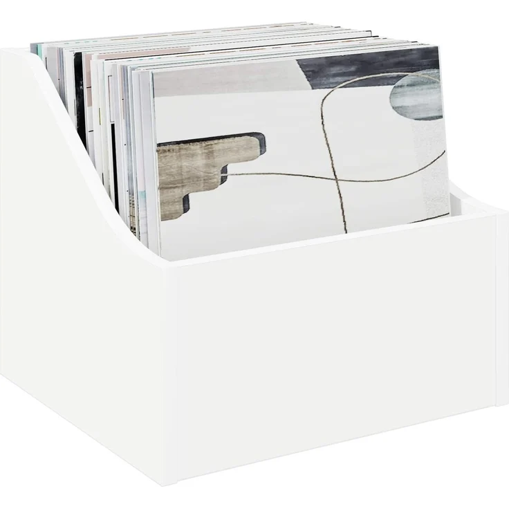 vidaXL LP Plattenbox 2 stk. Weiß 37 x 33 x 32 cm Holzwerkstoff 8012763 – Bild 3