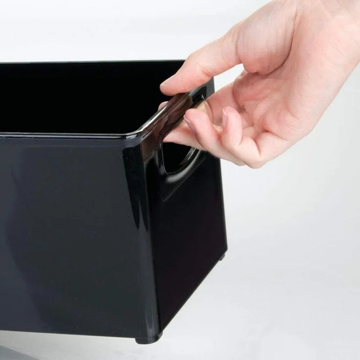 mDesign Schreibtisch Organizer Aufbewahrung Ablagesystem Griffe 8er-Set Schwarz – Bild 3