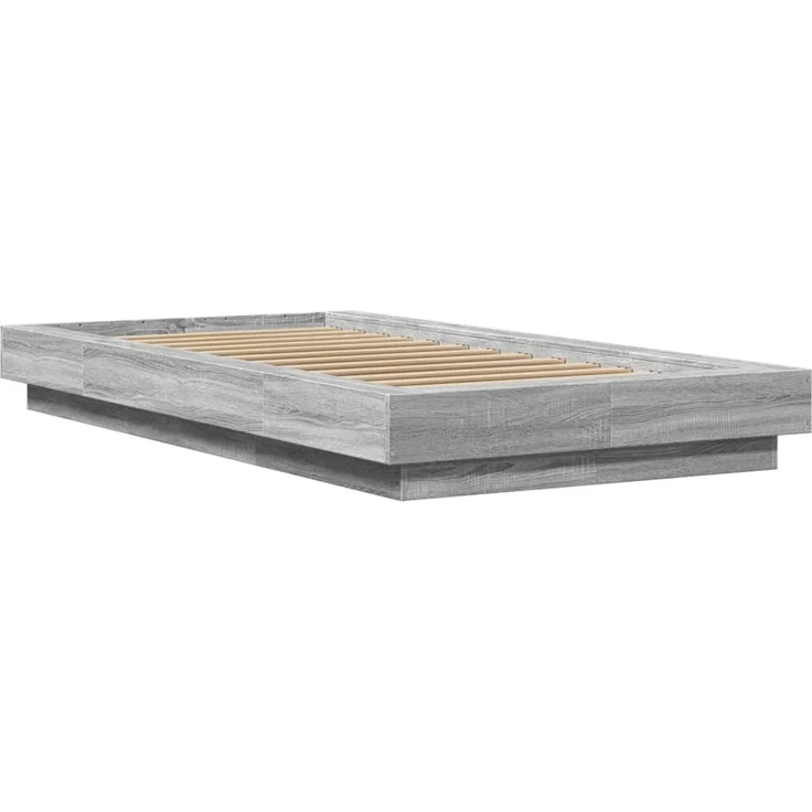 vidaXL Bettgestell Grau Sonoma 75x190 cm Holzwerkstoff 3281250 – Bild 3