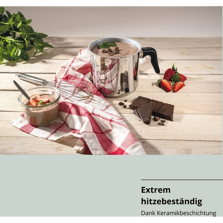 Genius Milchtopf Cerafit Steel Milchtopf 14 cm, Edelstahl, Keramik, Antihaft-Beschichtung – Bild 4