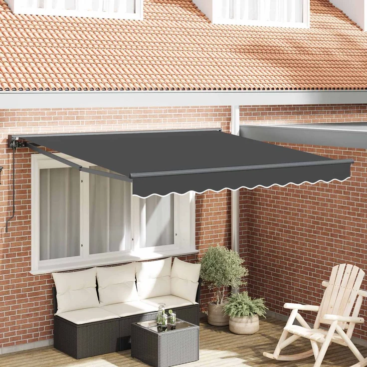 vidaXL Markisenrahmen Anthrazit 350 x 250 cm 3330221 – Bild 1