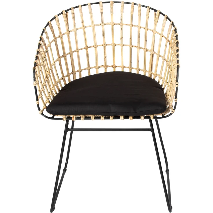 Esszimmerstuhl Armlehnenstuhl Rattan Farbe natur inkl. Kissen LIMA 80548219 – Bild 3