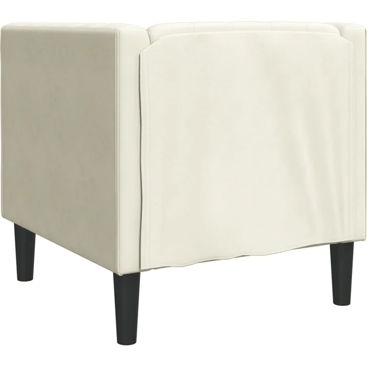 vidaXL Chesterfield-Sessel Creme Samt 372680 – Bild 5