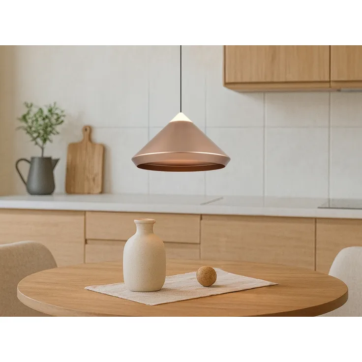 LED Pendelleuchte LAGUNA 1-flammig, höhenverstellbar, Coffee Ø 30cm