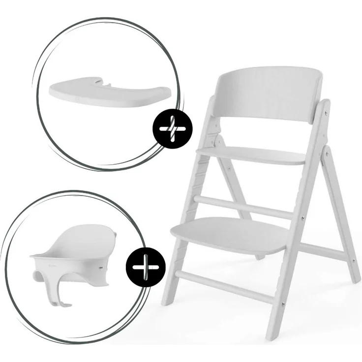Cybex Click & Fold 3-in-1 Hochstuhl (inkl. Babyset und Tablet) All White – Bild 2