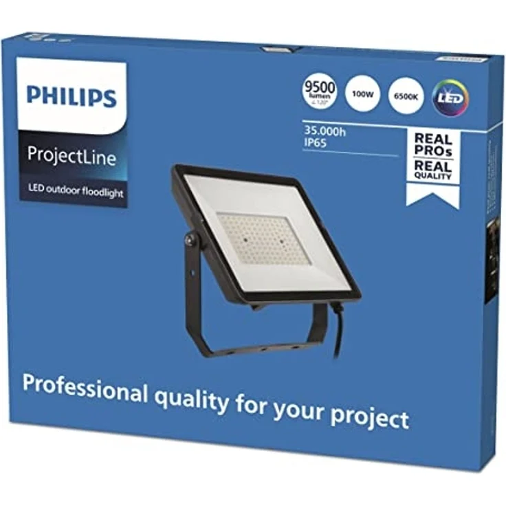 Philips ProjectLine Flutlicht, 100W, 6500K, schwarz – Bild 2