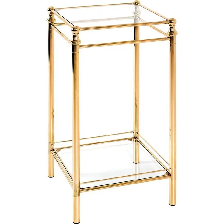 HAKU Möbel Beistelltisch - vermessingt - H. 73cm x B. 40cm - HAKU-20321