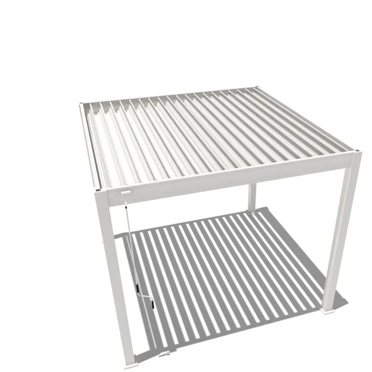 Weide 'Classic' Pergola, freistehend, Aluminium / Stahl weiß, 300 x 300 x 255 cm – Bild 2