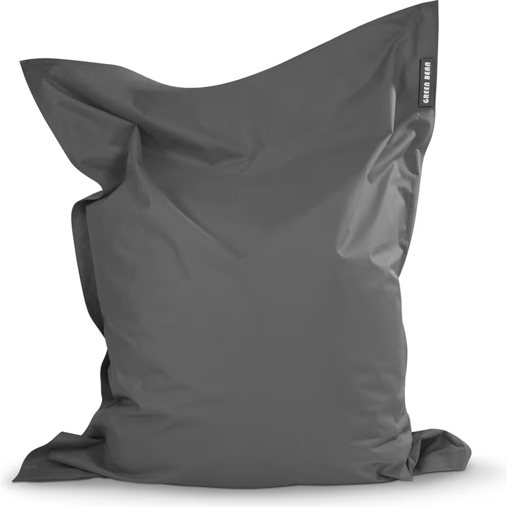 Green Bean® Outdoor Sitzsack, waschbar & wetterfest, Polyester-PVC-Stoff, Grau, 140x180 cm, 380 Liter