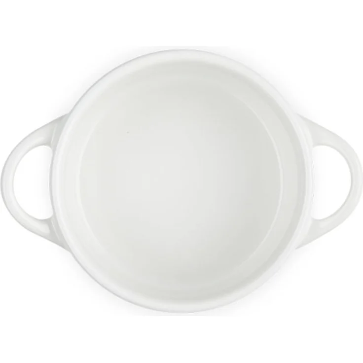 LeCreuset Mini-Cocotte mit goldenem Herzknauf | Weiß : Weiß – Bild 4
