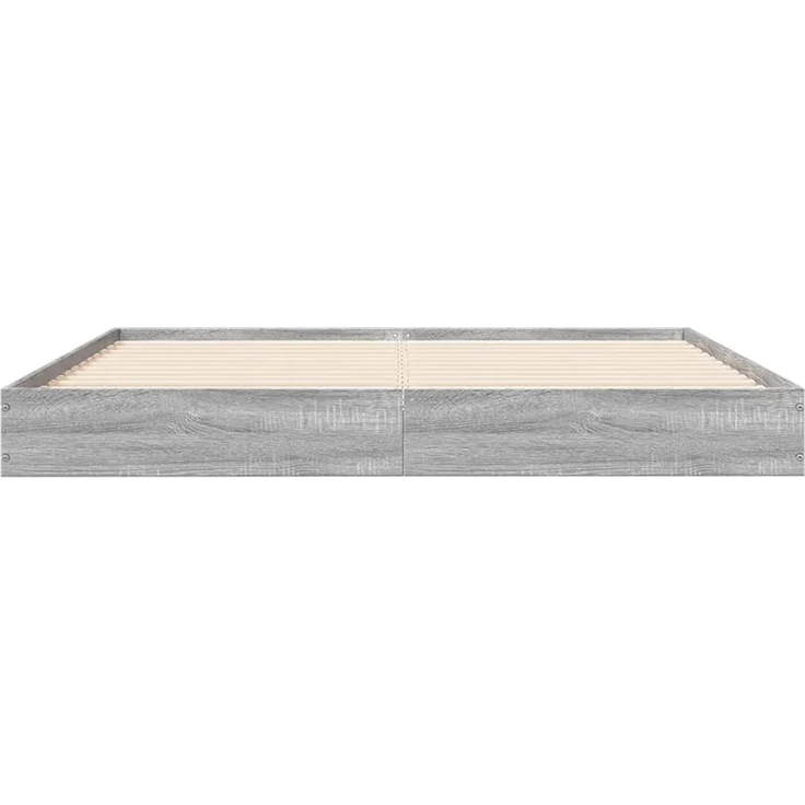 vidaXL Bettgestell ohne Matratze Grau Sonoma 160x200 cm Holzwerkstoff 842012 – Bild 4