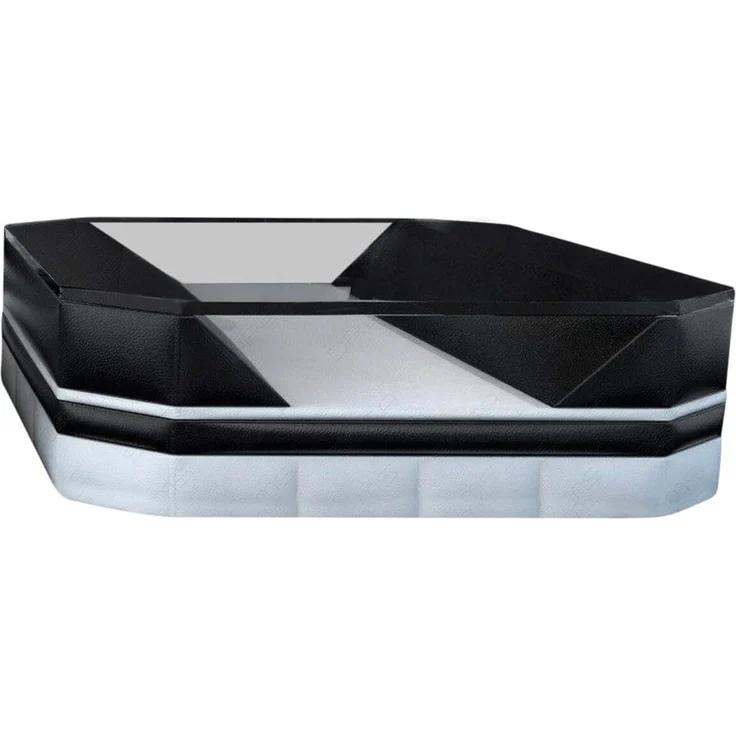 Sofa Dreams - Wohnzimmertisch Turino – Modern & Stilvoll - Kunstleder - Weiß-Schwarz – Bild 6
