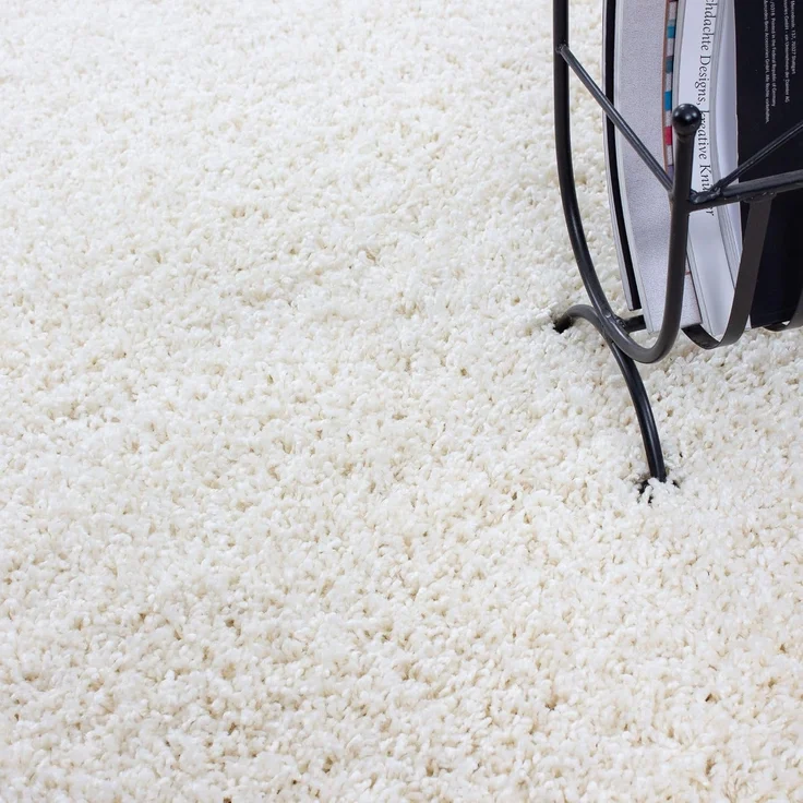 Carpetsale24 Shaggy Hochflor Teppich Wohnzimmer 300x400 cm Creme - Modern Flauschiger Teppich Extra Weich, Pflegeleicht und Einfarbig - Ideal als Teppich für Schlafzimmer, Esszimmer und Küche – Bild 5