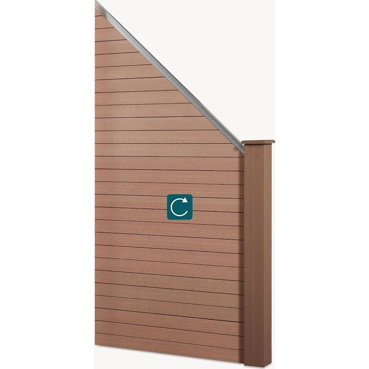 Gartenzaun Segovia 180x96 cm Schrägelement WPC Braun [neu. holz] – Bild 4