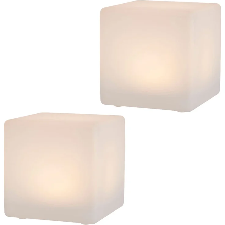 2x LED Solarleuchte, Würfel, LxH 20x20 cm – Bild 2