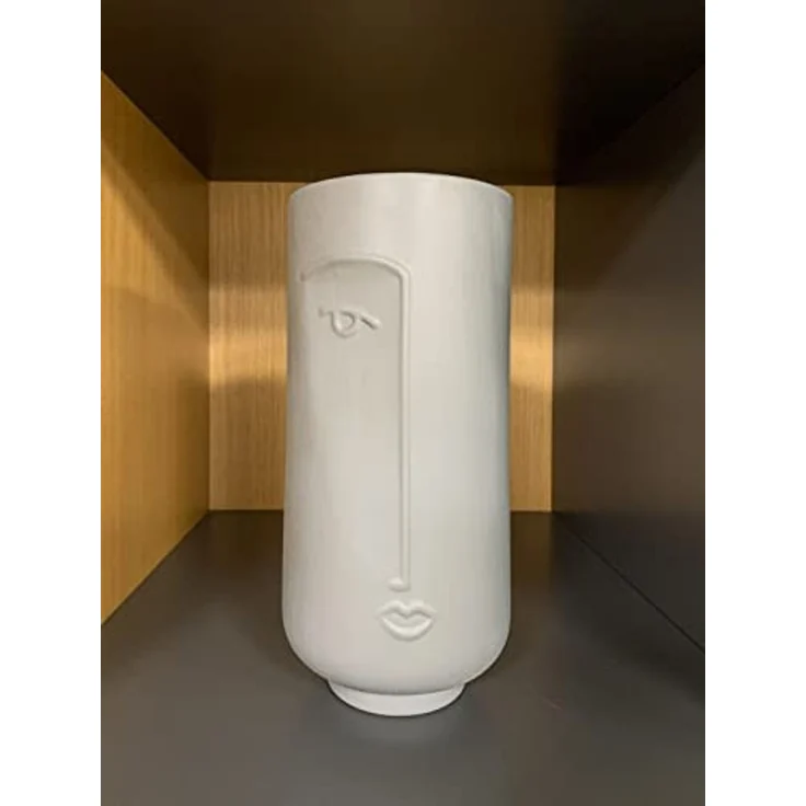 Blumenvase, 13x28 cm, beige – Bild 4