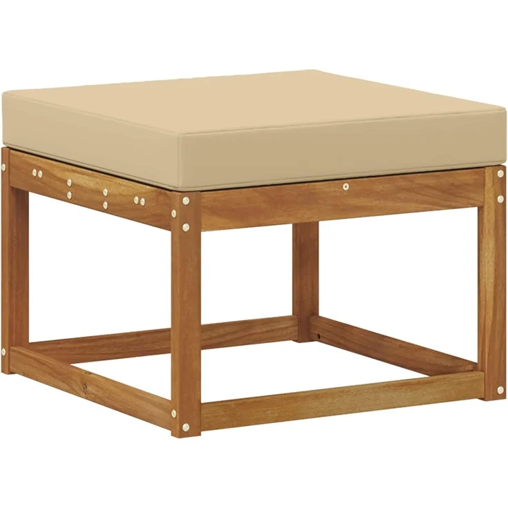 vidaXL Outdoor-Sofagarnitur 5 pcs Natur und Beige Massivholz Akazie 3366266 – Bild 8