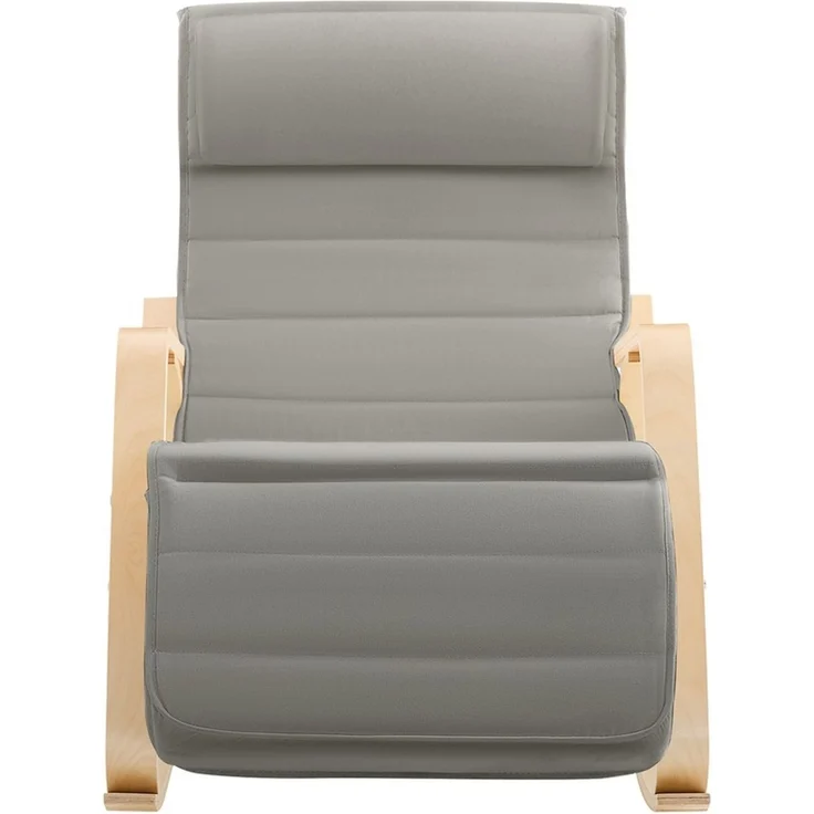 SoBuy FST16-DG Schaukelstuhl, Stoff, Lackiert, Dunkelgrau, 138 x 90 x 78 cm – Bild 1