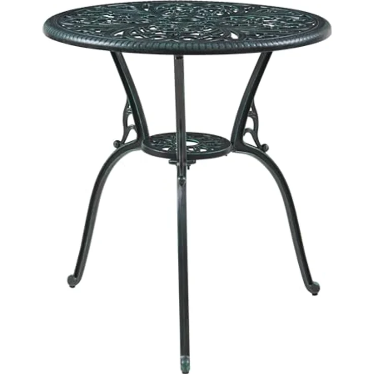 Bistro-Set Lupsam 3-tlg. Aluminiumguss Dunkelgrau mit grüner Patina [casa. pro] – Bild 7