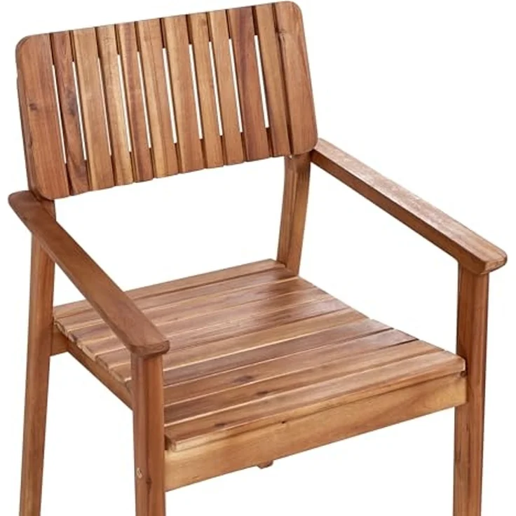 Gartenstuhl 2er Set AGELLO Akazienholz Heller Holzfarbton – Bild 7