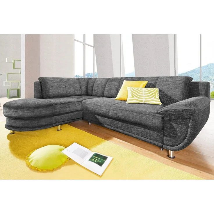 TRENDMANUFAKTUR Ecksofa Rondo, zeitlos und elegant, bequem, L-Form, wahlweise mit Federkern, wahlweise mit Bettfunktion