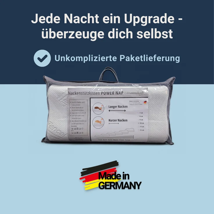 Traumhaft gut schlafen Nackenstützkissen - mit offenporigen Kern aus Gelschaum, Höhe: 7 cm – Bild 8