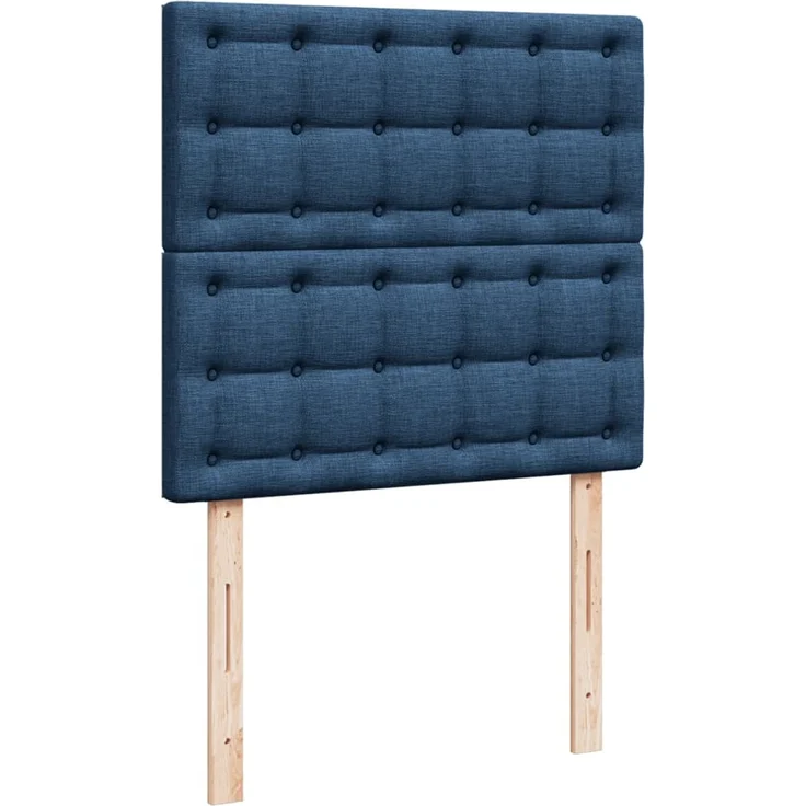 vidaXL Boxspringbett mit Matratze Blau 90x200 cm Stoff 3293483 – Bild 9