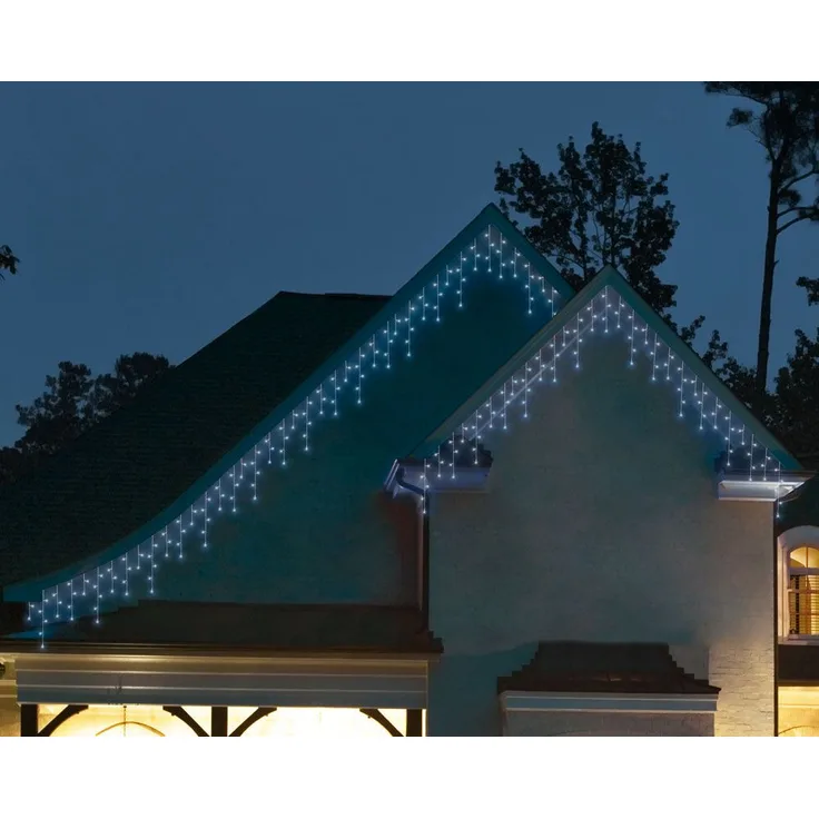 Kaemingk LED Eisregen Lichterkette 119 LED kaltweiß