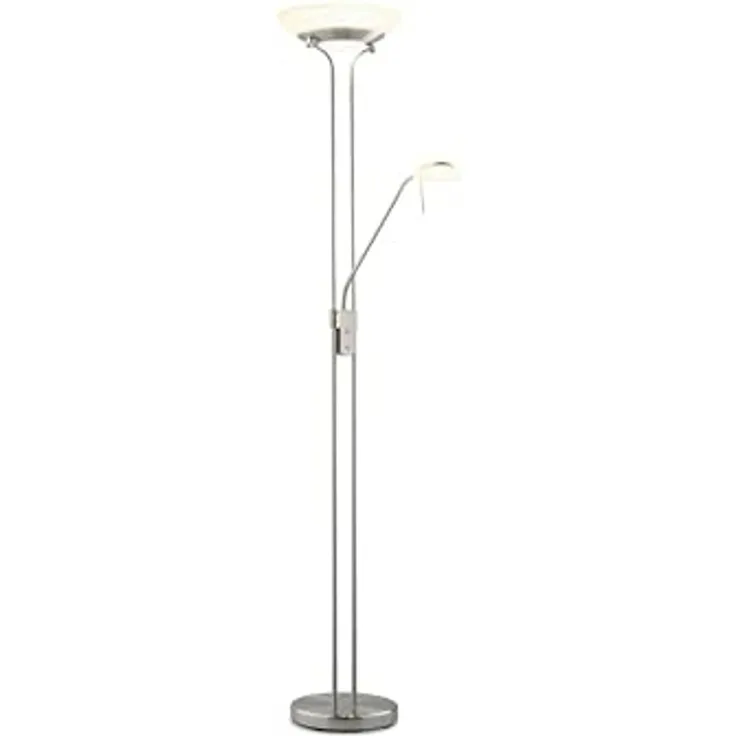 LED-Fluter Even II / FL55224E, Glas, Metall, Weiß, 33 x 180 x 33 cm