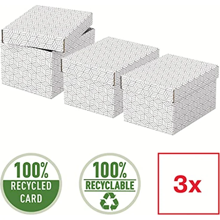 Aufbewahrungsbox Esselte Home Medium weiß 3er-Pack – Bild 2