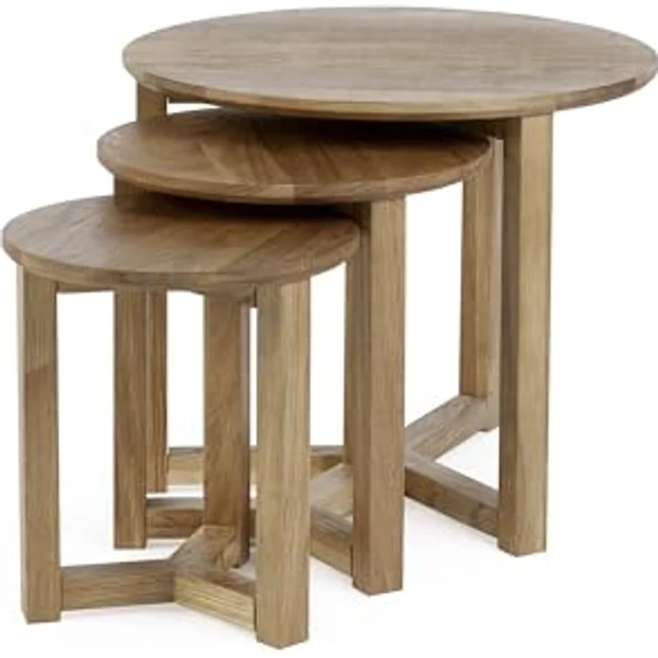 Julian Bowen Nidri Satztische, Eiche, 50 x 50 – Bild 2