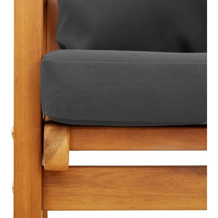 vidaXL 4-tlg. Garten-Lounge-Set mit Kissen Massivholz Akazie 3211796 – Bild 12
