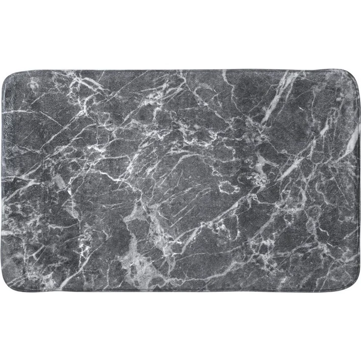 Sanilo Badematte Marmor Grau, rutschhemmend, waschbar, schnelltrocknend, Polyester, rechteckig, sehr weich, hochwertig & modern, 50 x 80 cm oder 70 x 110 cm – Bild 1