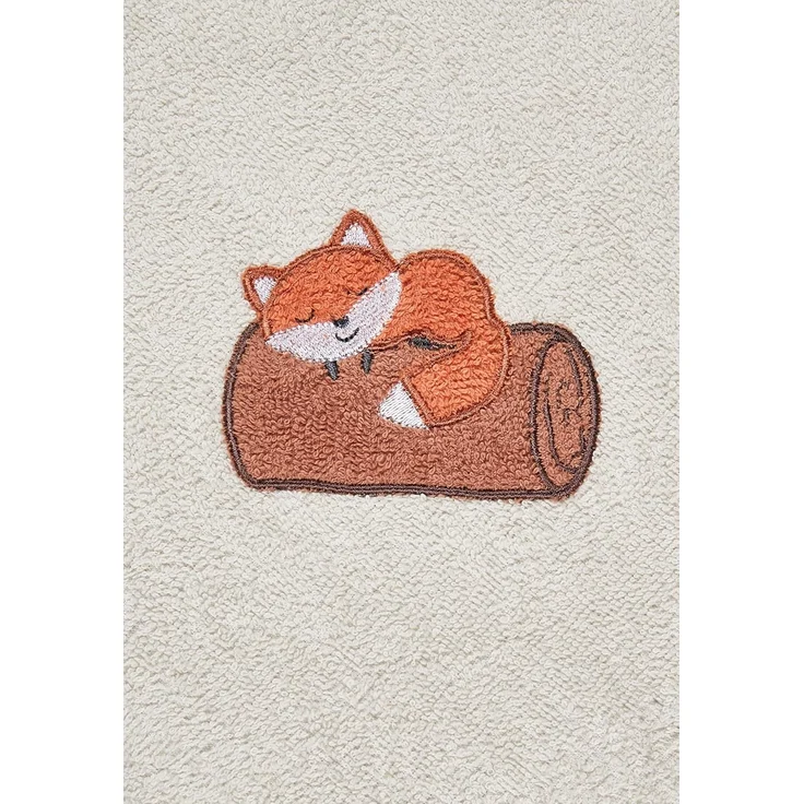 Sterntaler Kapuzenbadetuch Fuchs Filou 80x80 cm – Babyhandtuch mit Kapuze aus 100% Baumwolle, saugfähig & weich – Kinder Badetuch mit süßer Applikation – Unisex, lichtgrau – Bild 4