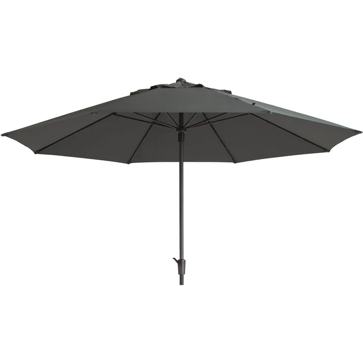 Madison TIMOR Sonnenschirm Kurbelschirm Gartenschirm Ø400cm grau