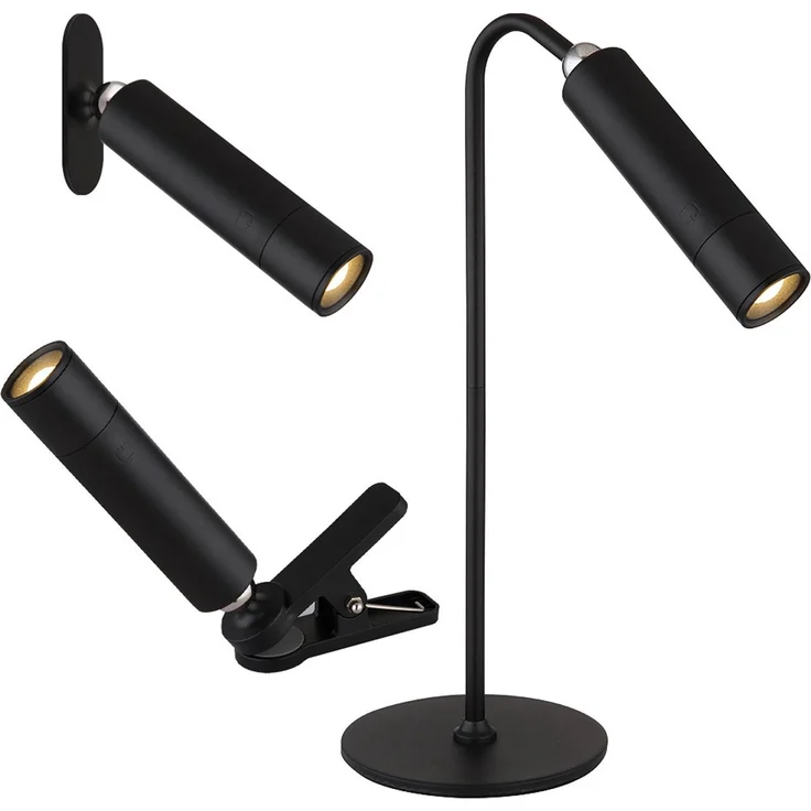 4in1 LED Tischleuchte, schwarz, Touchdimmer, H 33,5 cm – Bild 1