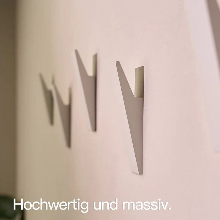 Designfabrik Hamburg Garderobenhaken Set mit versteckter Verschraubung (4 St) – Bild 2
