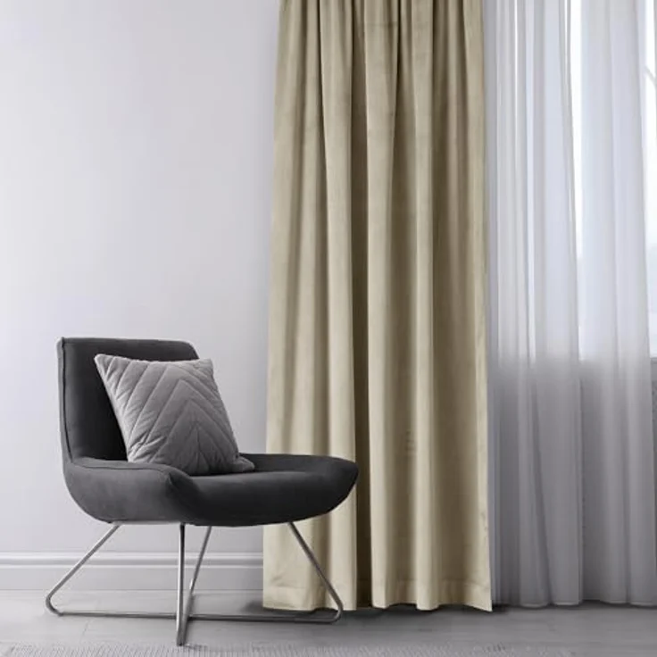 AmeliaHome Gardine Gardine Kräuselband Vorhang VerdunkelndSamt Textil Multifunktionsband, Multifunktionsband (1 St), verdunkelnd, Samt Textilien, mit Raffhalter – Bild 10