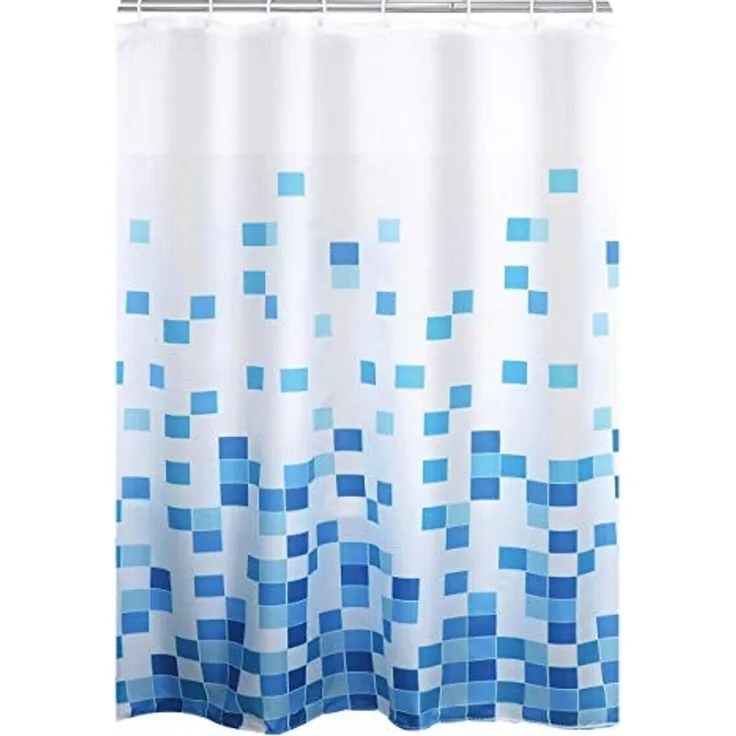 Ridder Duschvorhang Cubes blau Breite 180 cm