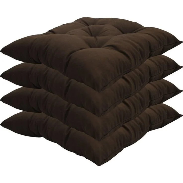 NYVI Stuhlkissen Sitzkissen Genua 4er Set - Dekokissen Sitzauflage für Indoor & Outdoor, Komfortabel & Robust, Gartenstuhlauflagen für 40x40 cm große Stühle – Bild 4