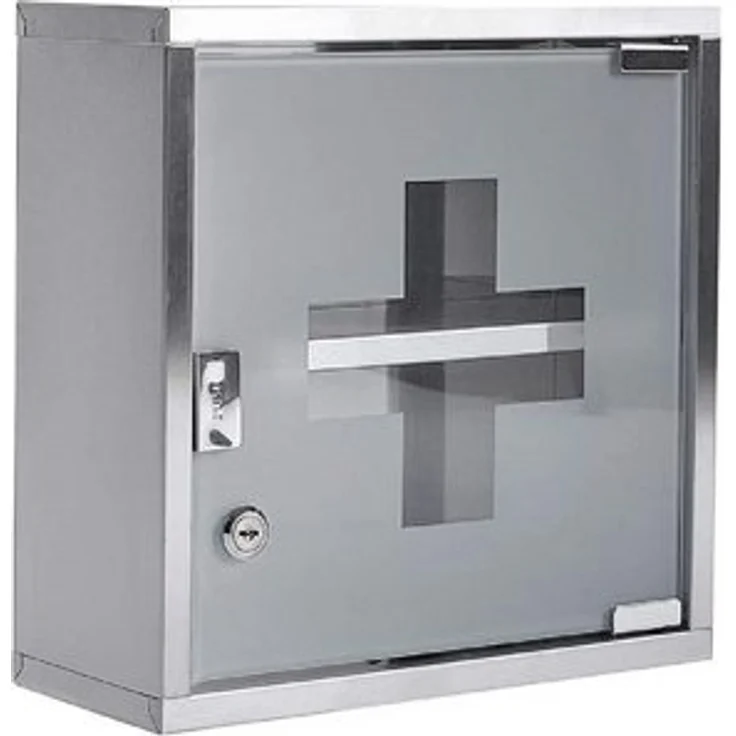 Zedelmaier Medizinschrank Abschließbarer Medizinschrank aus Edelstahl,Medikamentenschrank (YX2001) Magnetverschluss, Kindersicher, abschließbar mit 2 Enden – Bild 6