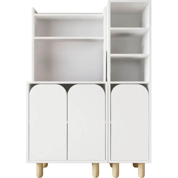 Skye Decor 'Parma 3 - White' Mehrzweckschrank, Weiß, 105 x 155 x 40 cm – Bild 4