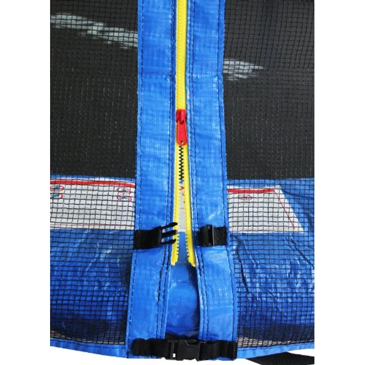 SixBros. SixJump 3,05 M Gartentrampolin, blau, mit Sicherheitsnetz, Leiter und Wetterplane, max. 120 kg Belastbarkeit – Bild 2