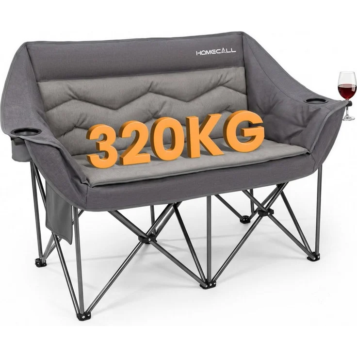 HOMECALL Campingstuhl Camping sofa Faltbar Karpfenstuhl Camping Couch Doppelter (1 St) – Bild 1