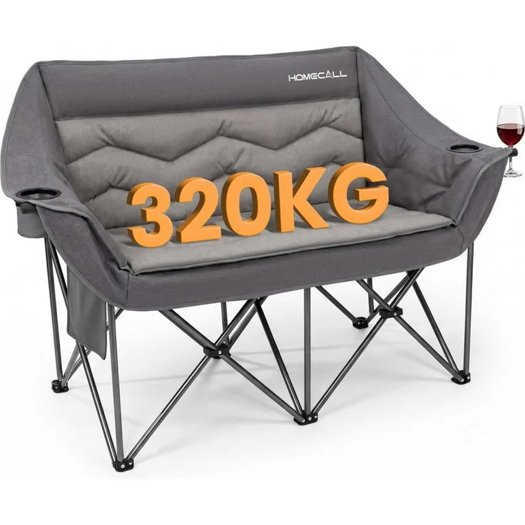 HOMECALL Campingstuhl Camping sofa Faltbar Karpfenstuhl Camping Couch Doppelter (1 St)