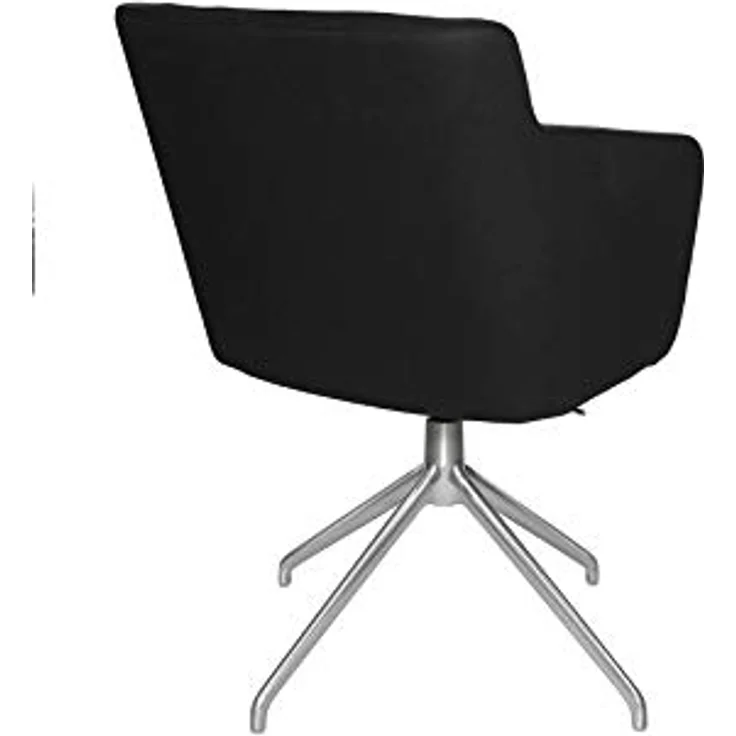 Topstar SFH 1.0 Speisezimmerstuhl, Esszimmerstuhl, Loungechair, mit Armlehnen, höhenverstellbar, Stoffbezug, schwarz – Bild 5