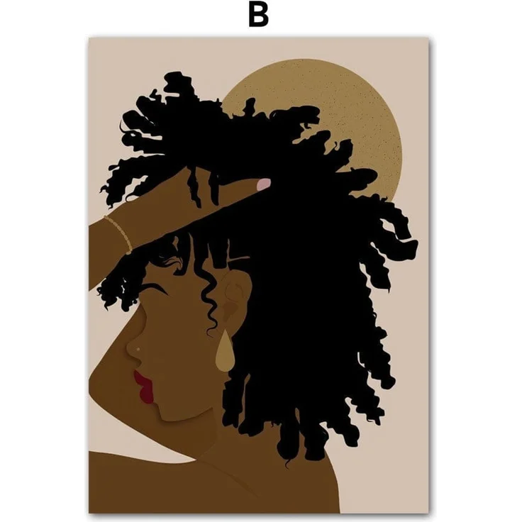Poster Hip Hop Schmuck Mode | Schwarz Mädchen · Bilder Wohnzimmer | Wandbilder Schlafzimmer | Deko Print ohne Rahmen | Bilder Kunstdruck - A / 15 x 20 cm – Bild 3