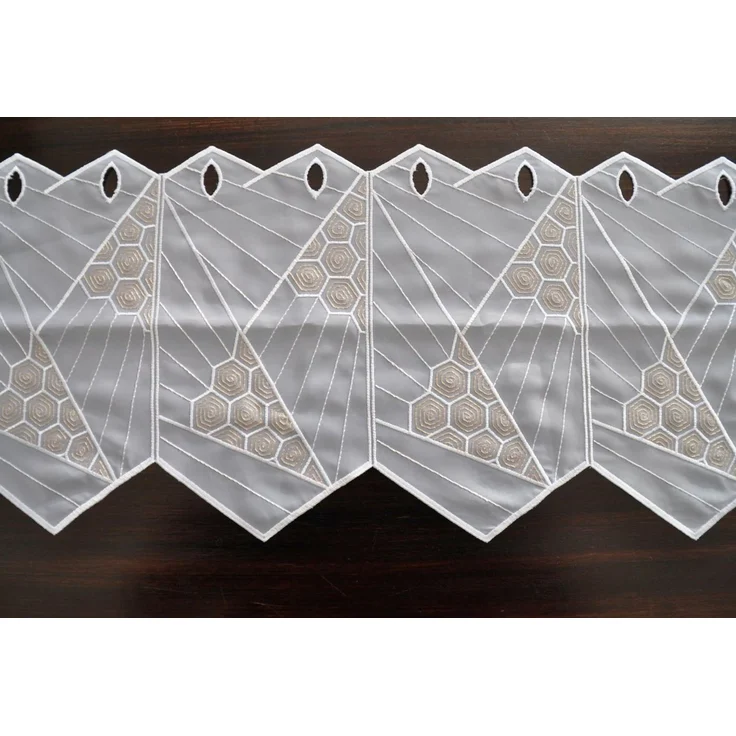 Stickereien Plauen Panneaux Linda (1 St), Stangendurchzug, halbtransparent, Voile – Bild 3